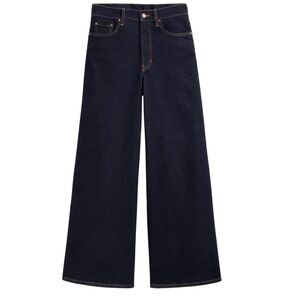 Boden Dark Blue Wide-Leg Women Jeans (W 29- Long) indigo rinse